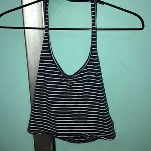 Striped halter top